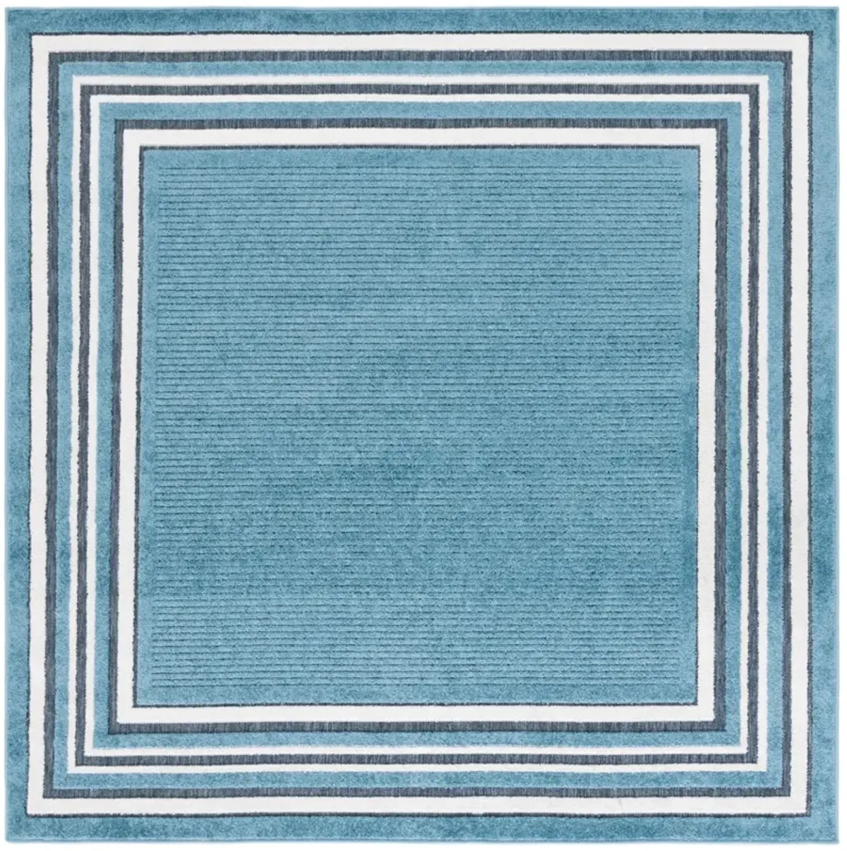 CABANA 634 TURQUOISE  6'-7' x 6'-7' Square Square Rug