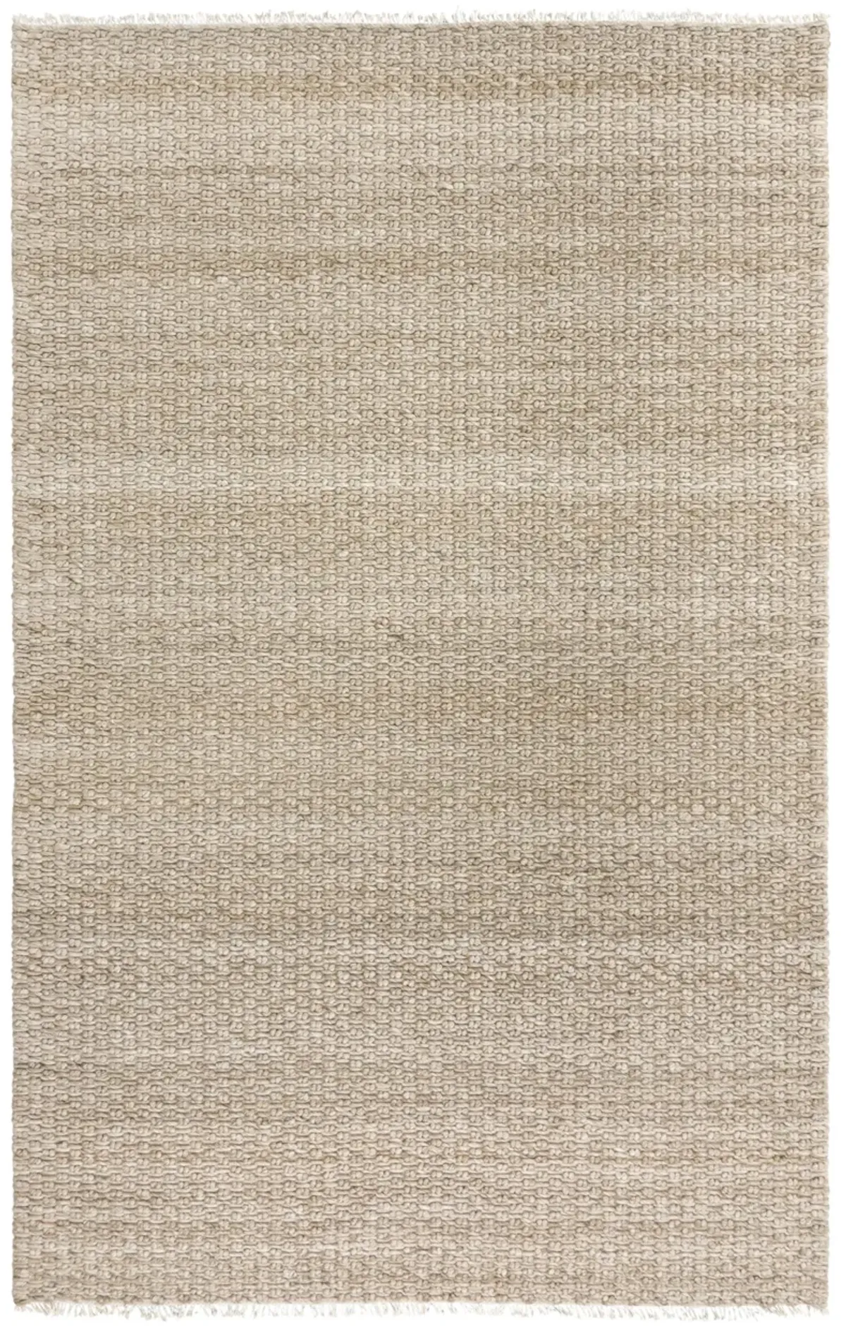 Capri Lt.Brown Basket Weave Polyester/Wool Blend 5' x 7'6" Rectangle Rug