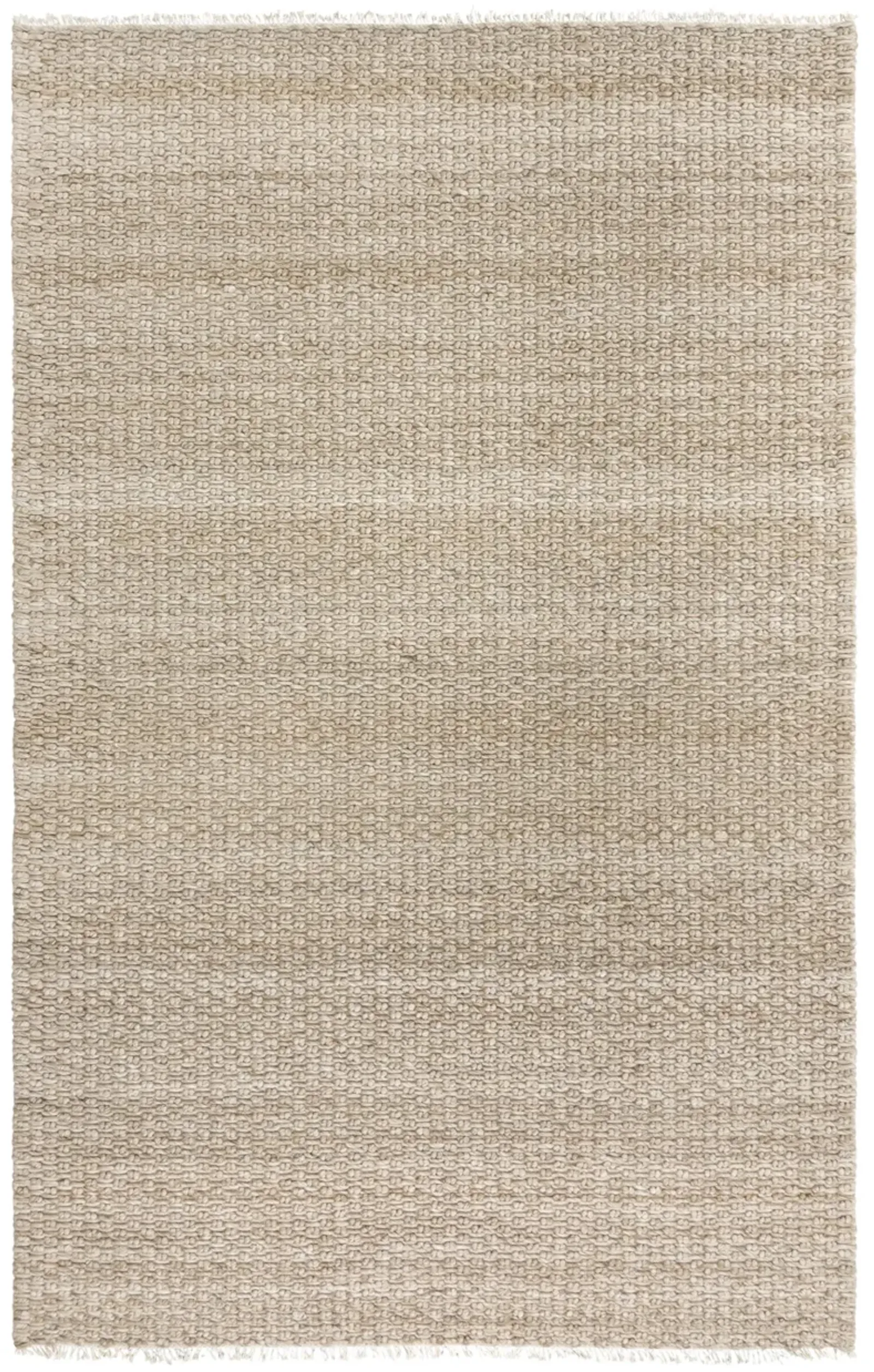 Capri Lt.Brown Basket Weave Polyester/Wool Blend 5' x 7'6" Rectangle Rug