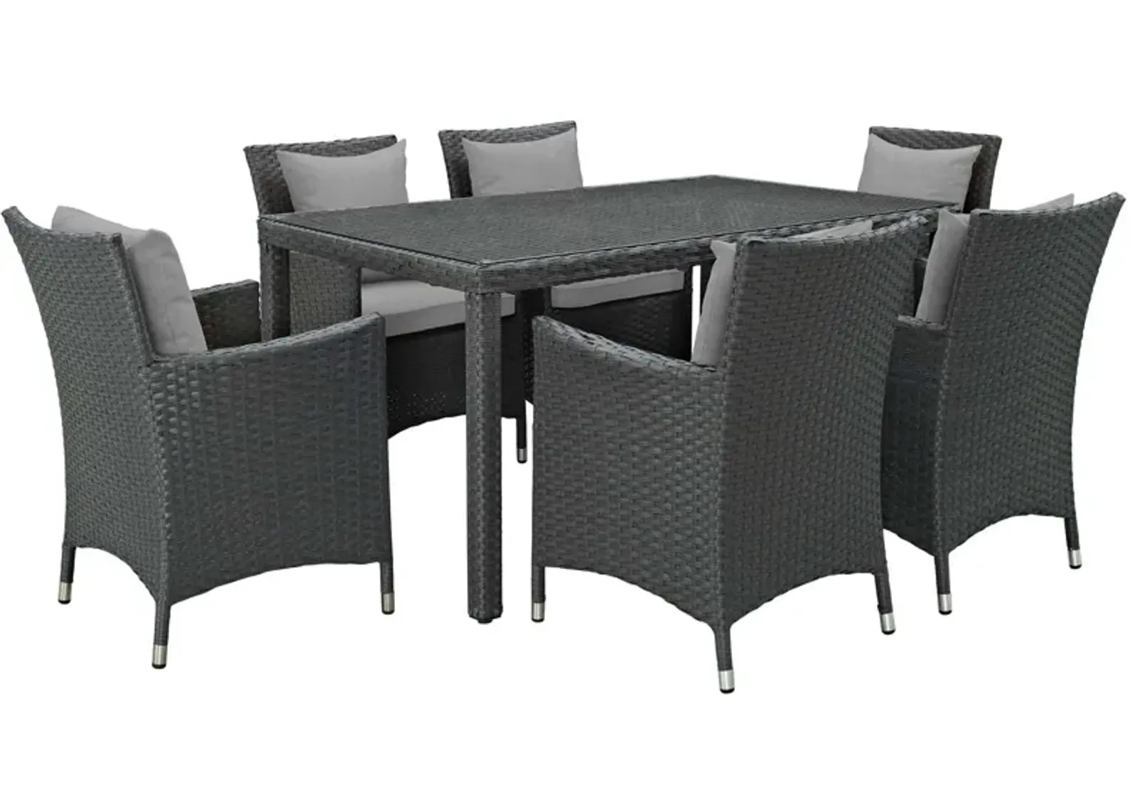 Sojourn 7 Piece Outdoor Patio Sunbrella® Dining Set