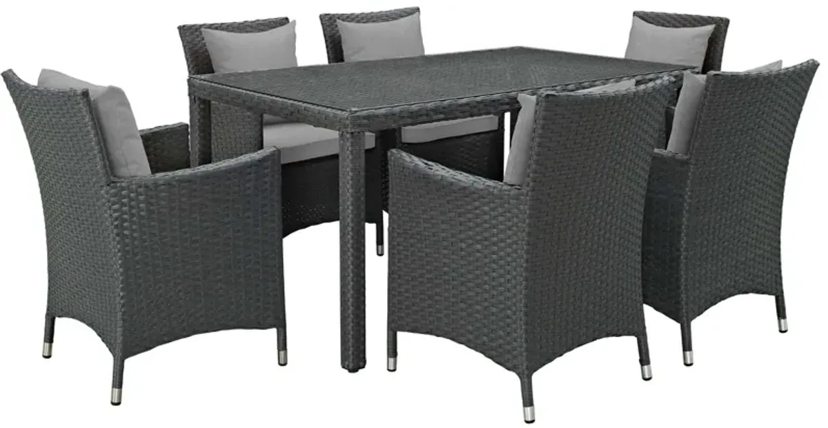 Sojourn 7 Piece Outdoor Patio Sunbrella® Dining Set