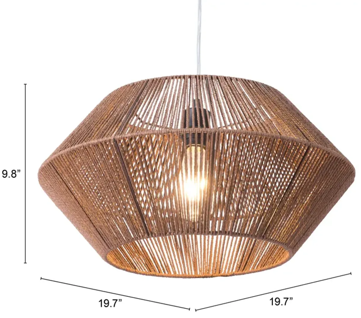 Kendrick Ceiling Lamp Brown