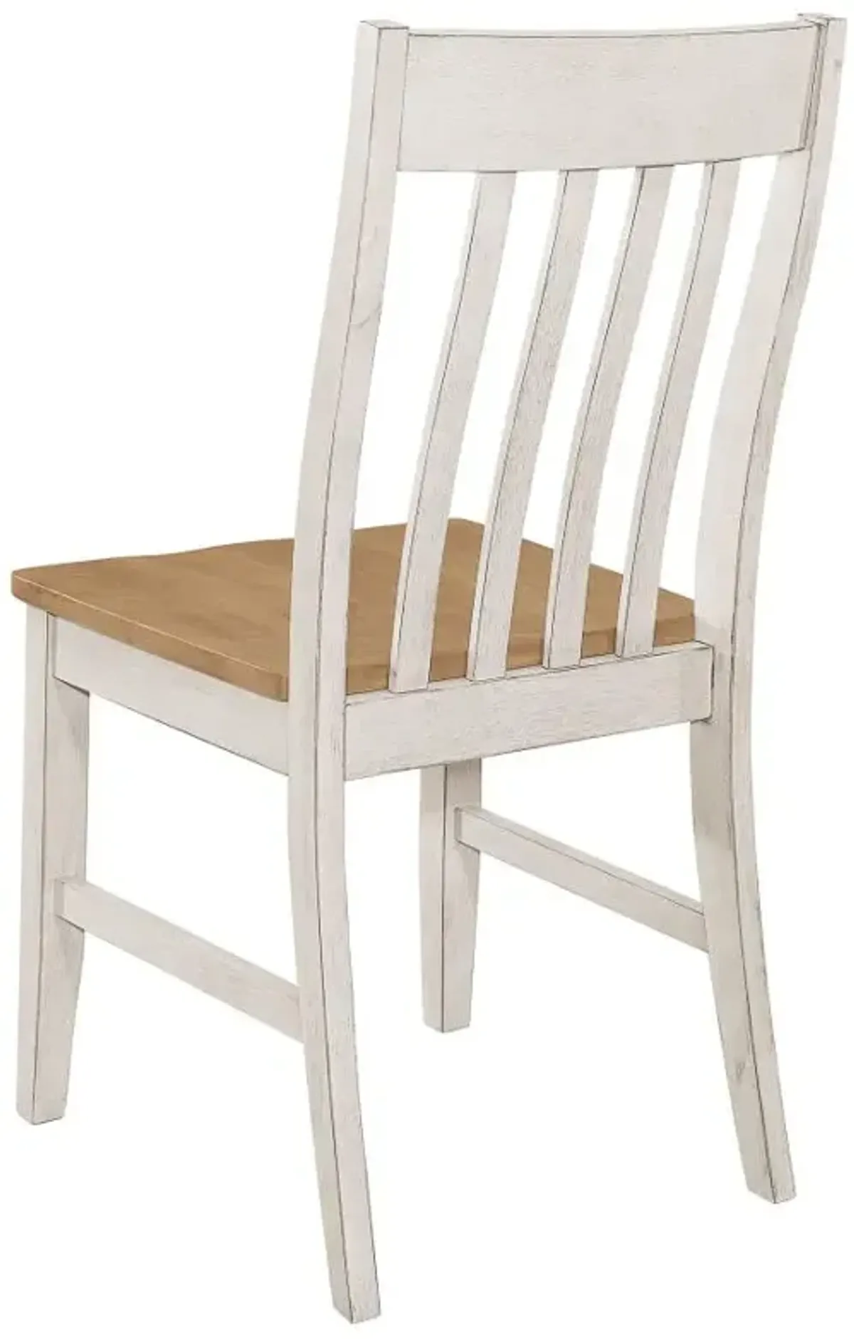 Kirby Slat Back Side Chair (Set of 2) Natural and Rustic Off White