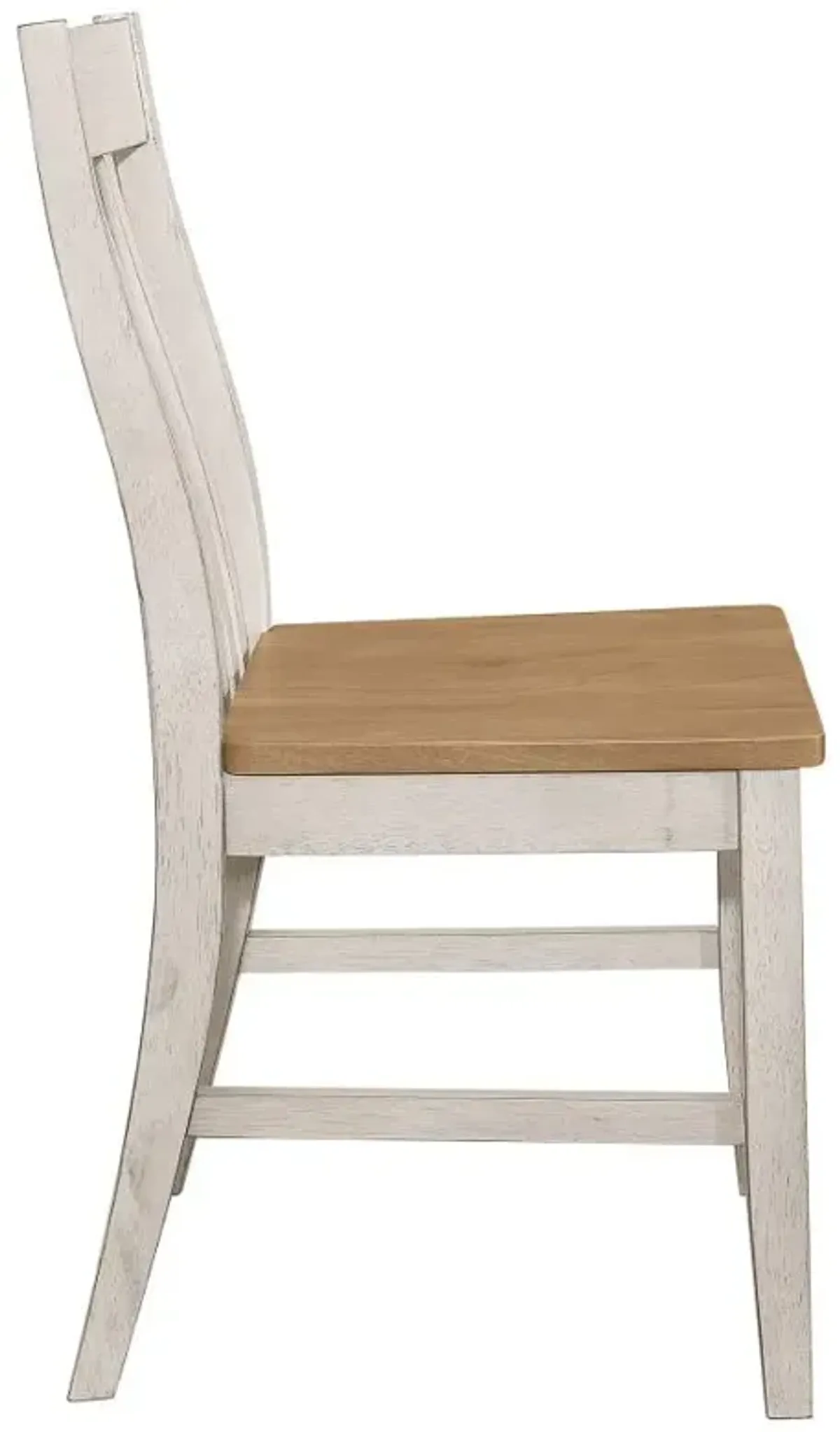 Kirby Slat Back Side Chair (Set of 2) Natural and Rustic Off White