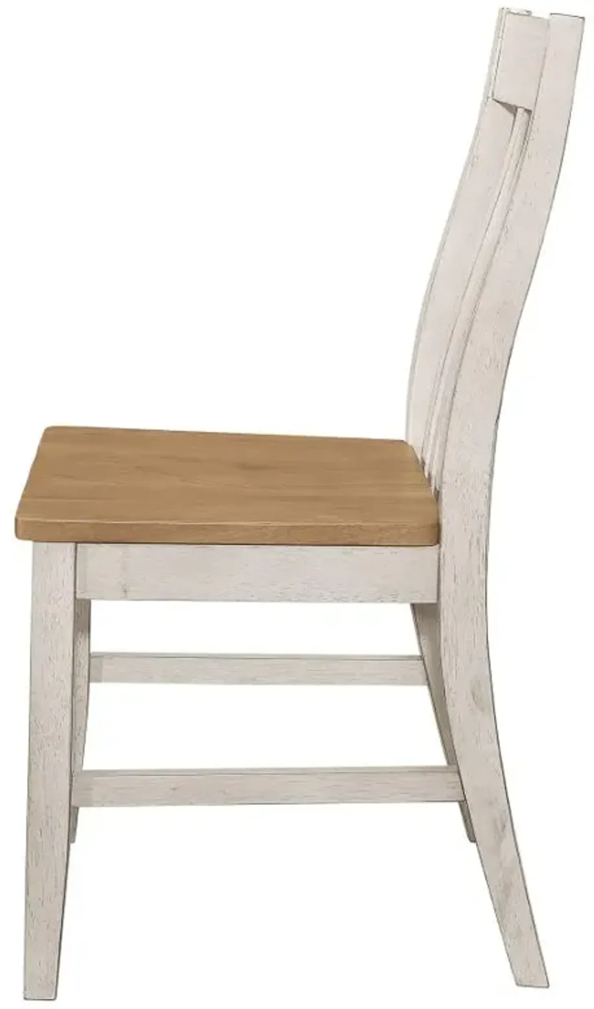 Kirby Slat Back Side Chair (Set of 2) Natural and Rustic Off White