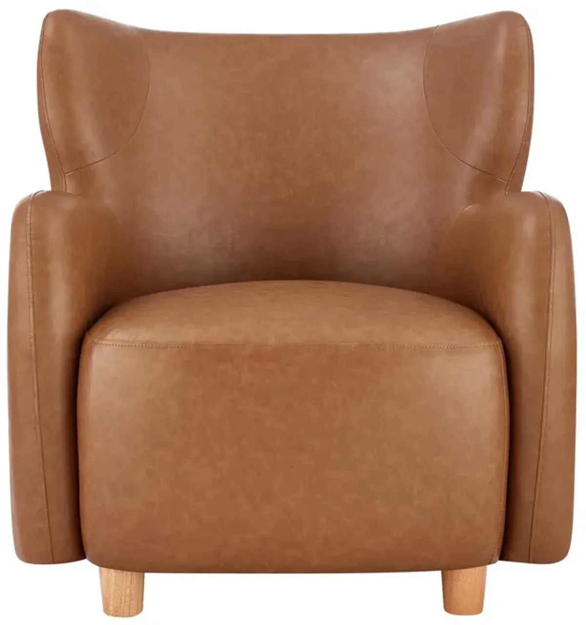 Tiffany KD PU Accent Arm Chair, Vintage Cider