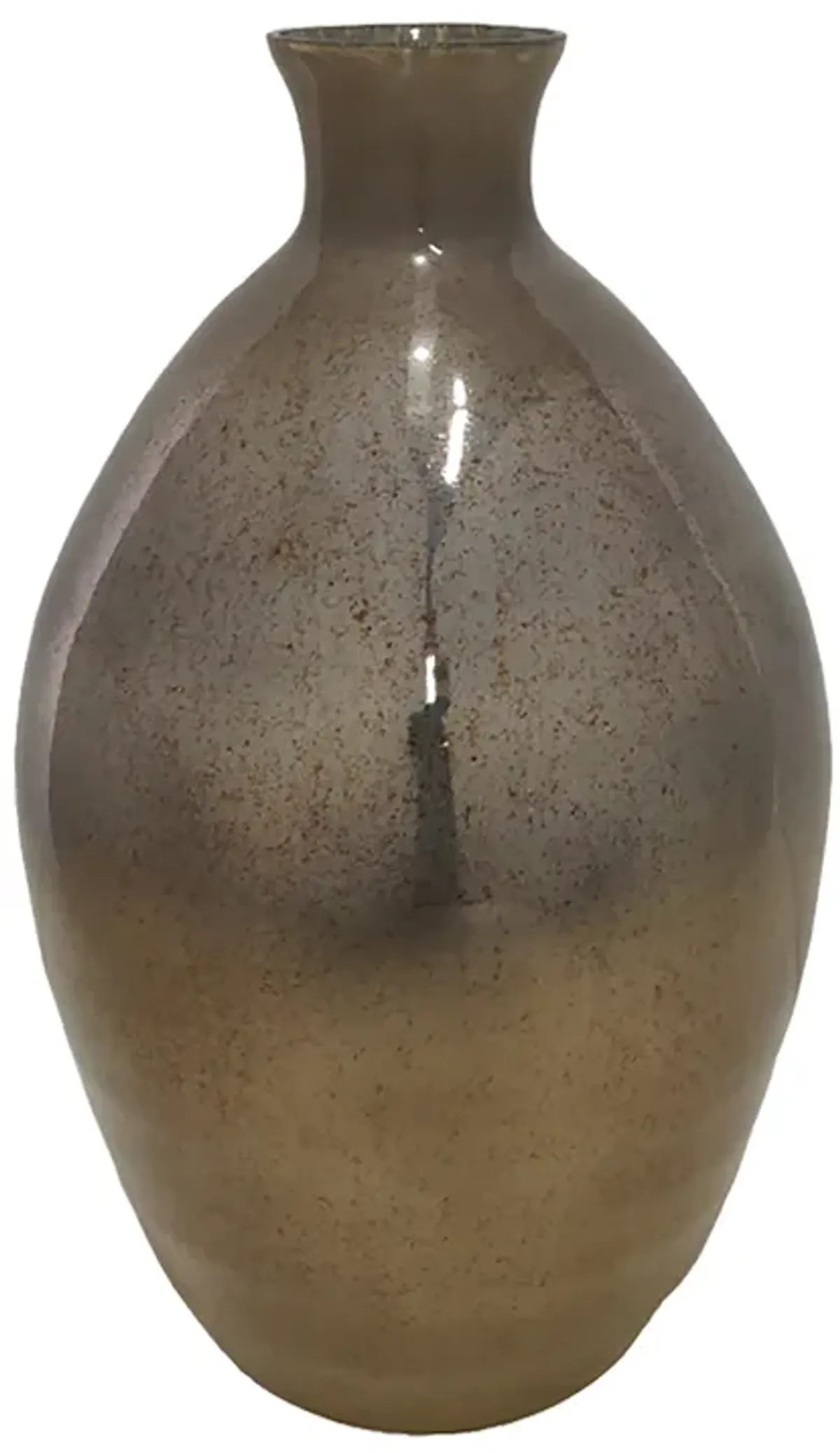 Glass, 18" Bulbous Vase, Champagne
