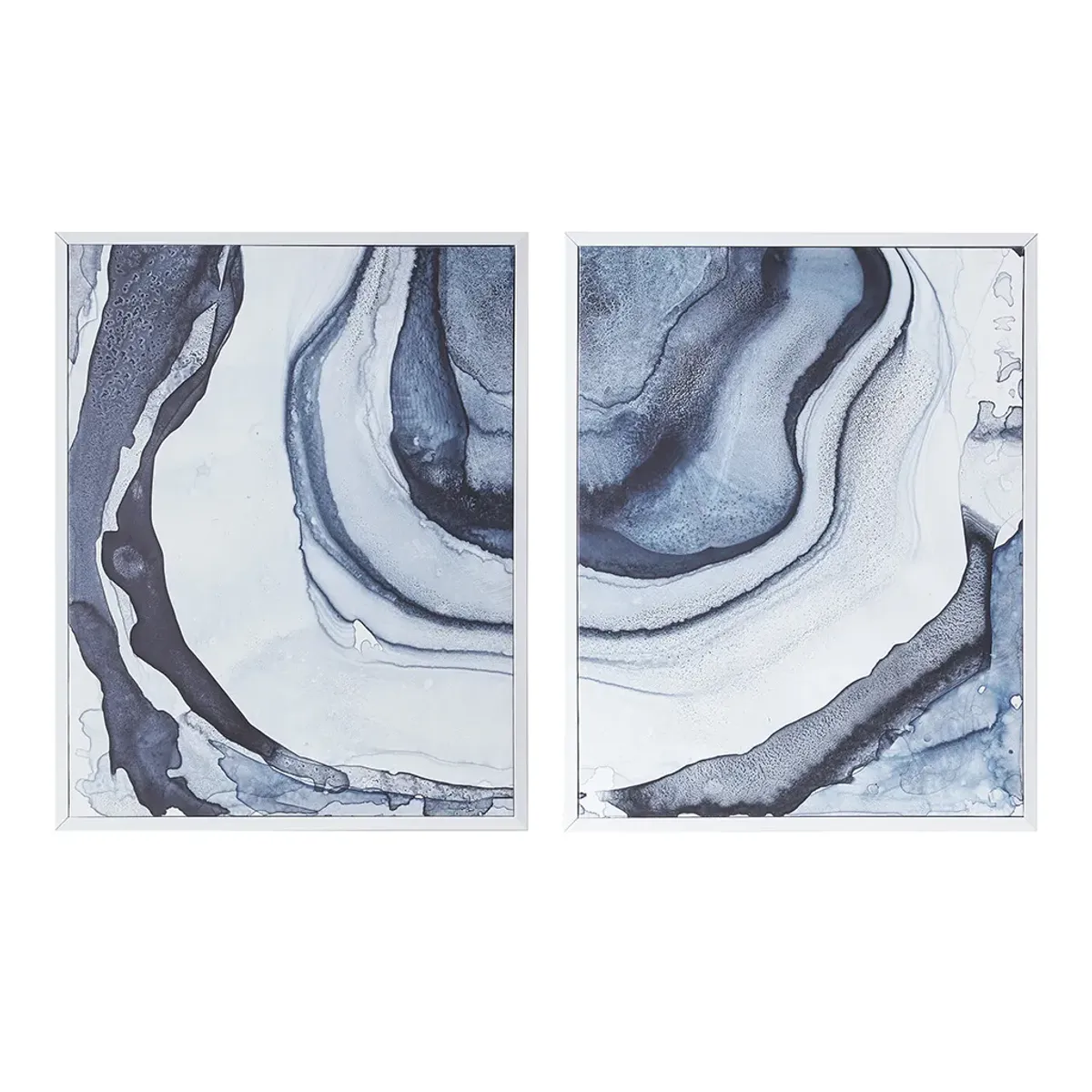 Madison Park Ethereal Blue Diptych 2-piece Framed Canvas Wall Art Set