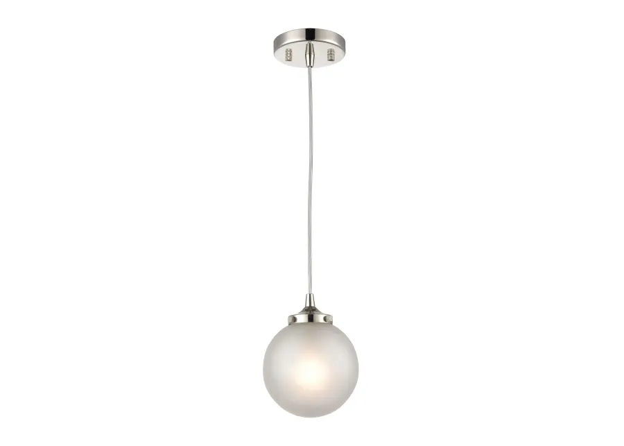 Boudreaux 6" Wide 1-Light Mini Pendant - Polished Nickel