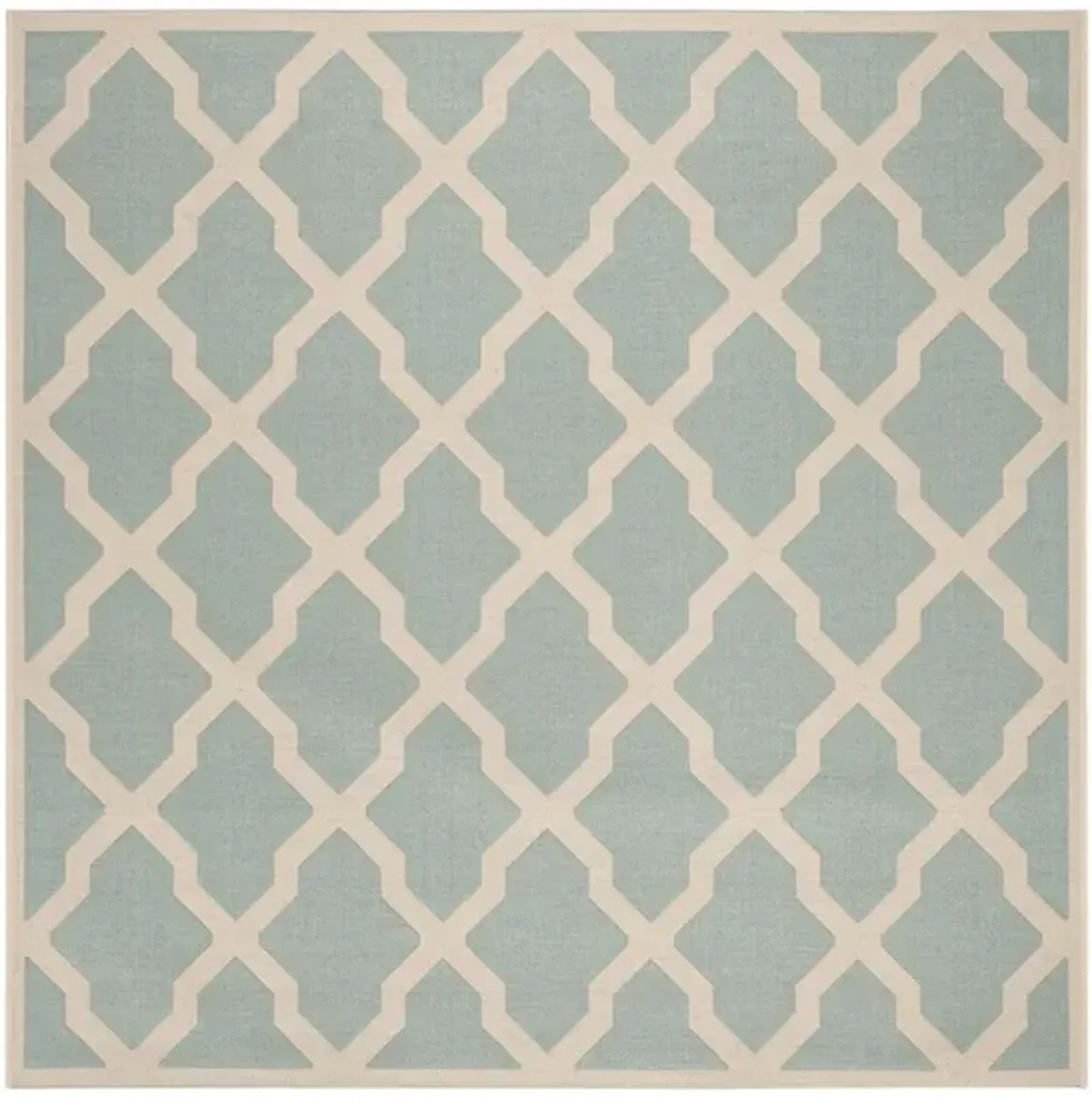 Safavieh BEACH HOUSE Collection BHS122K-6SQ Aqua / Cream 6'-7" X 6'-7" Square