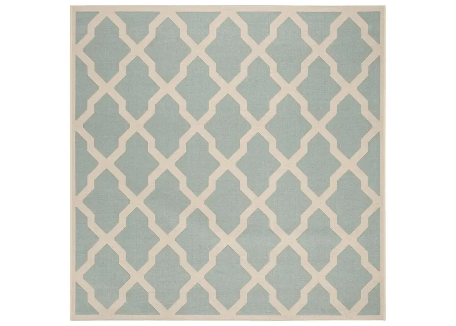 Safavieh BEACH HOUSE Collection BHS122K-6SQ Aqua / Cream 6'-7" X 6'-7" Square