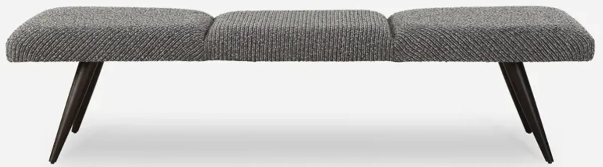 Bowtie Charcoal Fabric Bench
