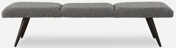 Bowtie Charcoal Fabric Bench