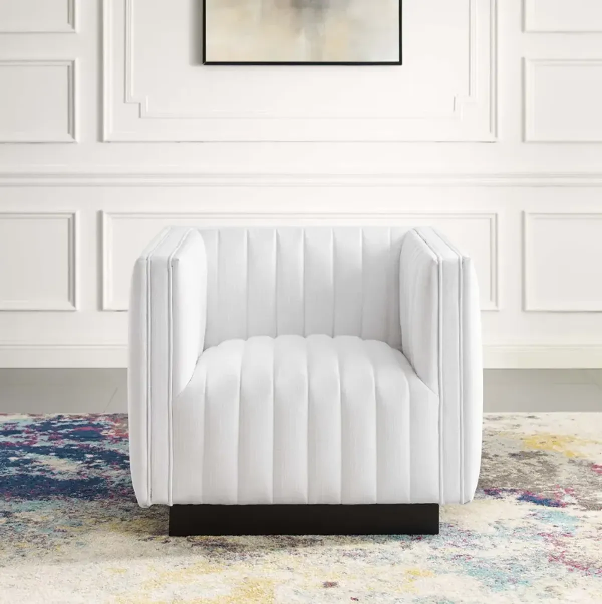 Conjure Tufted Upholstered Fabric Armchair