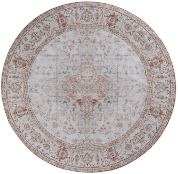 TUCSON 105 M/W S/R LIGHT GREY  9' x 9' Round Round Rug