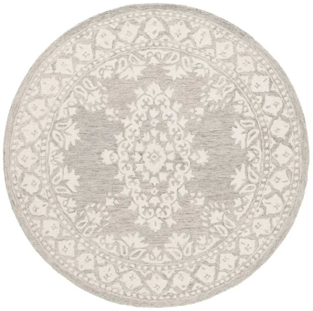 EBONY 650 GREY  6' x 6' Round Round Rug