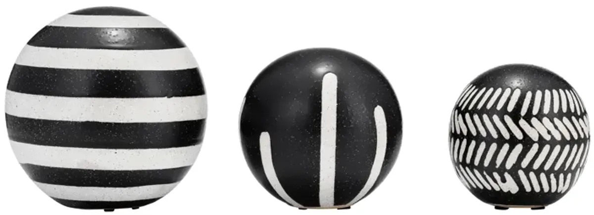 Cer, S/3 4/5/6", Tribal Orbs, Blk/ivory