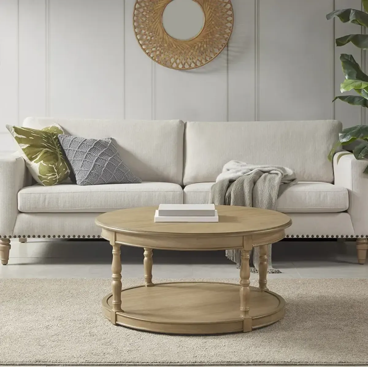 Martha Stewart Belden Natural Castered Coffee Table