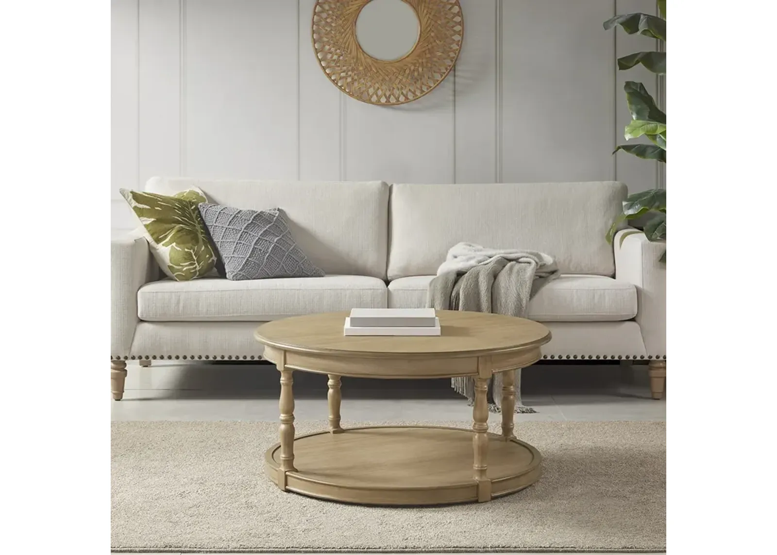 Martha Stewart Belden Natural Castered Coffee Table