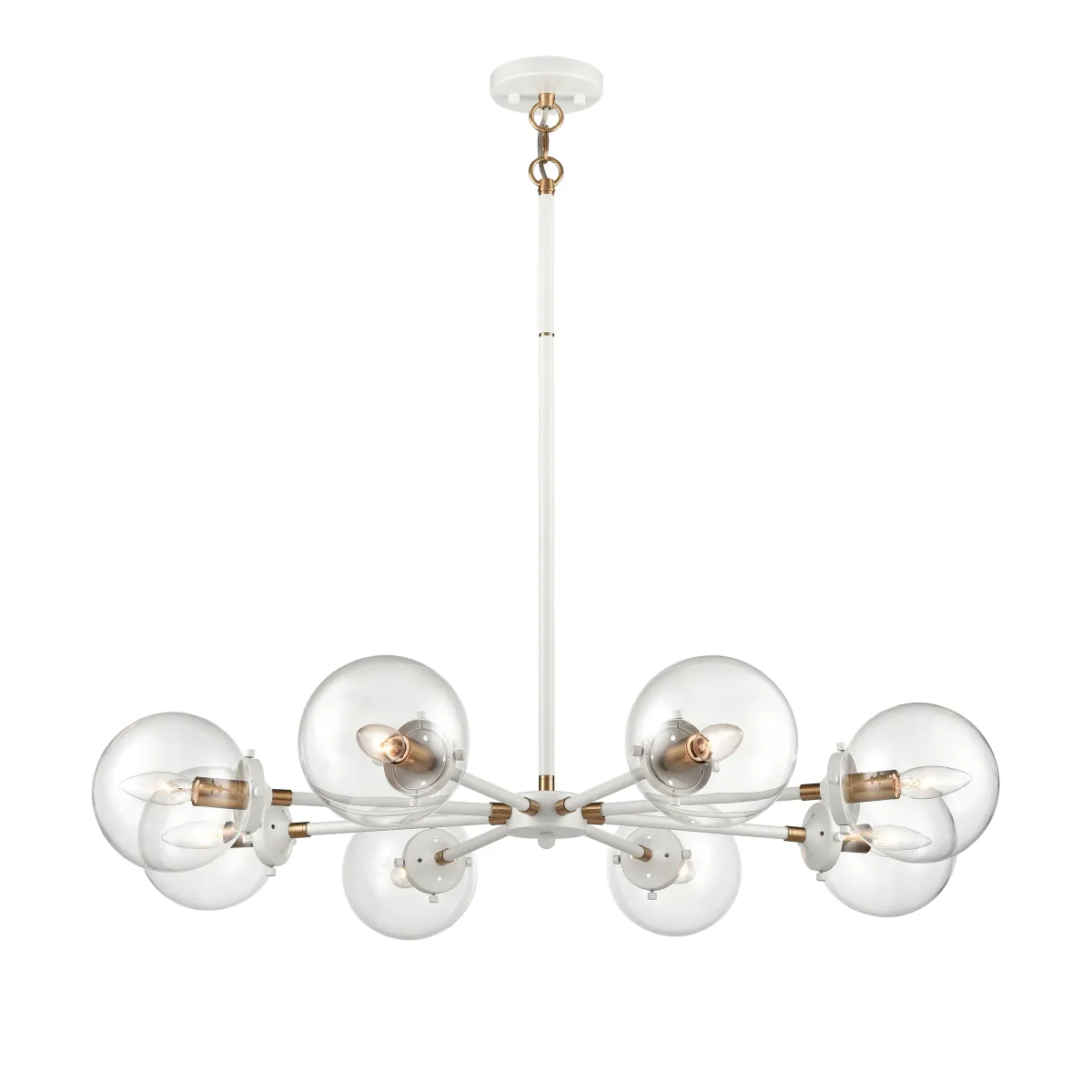 Boudreaux 36" Wide 8-Light Chandelier - Matte White