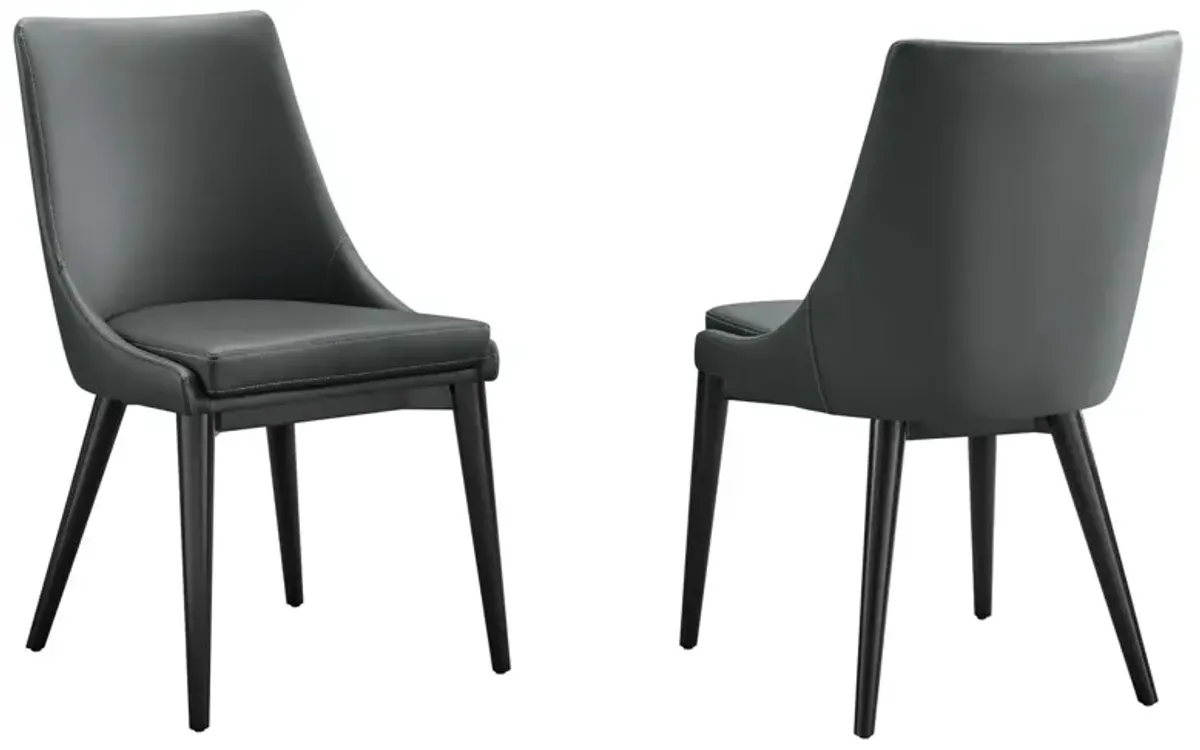 Viscount Dining Side Chair Vinyl Set of 2