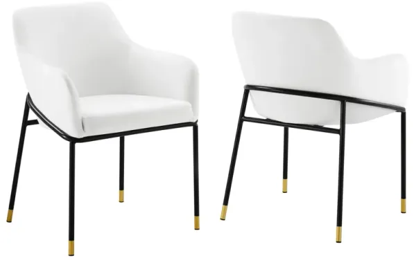 Jovi Performance Velvet Dining Armchair Set of 2