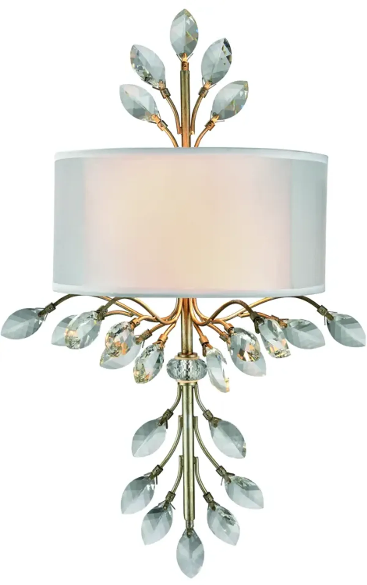 Asbury 23" High 2-Light Sconce - Aged Silver