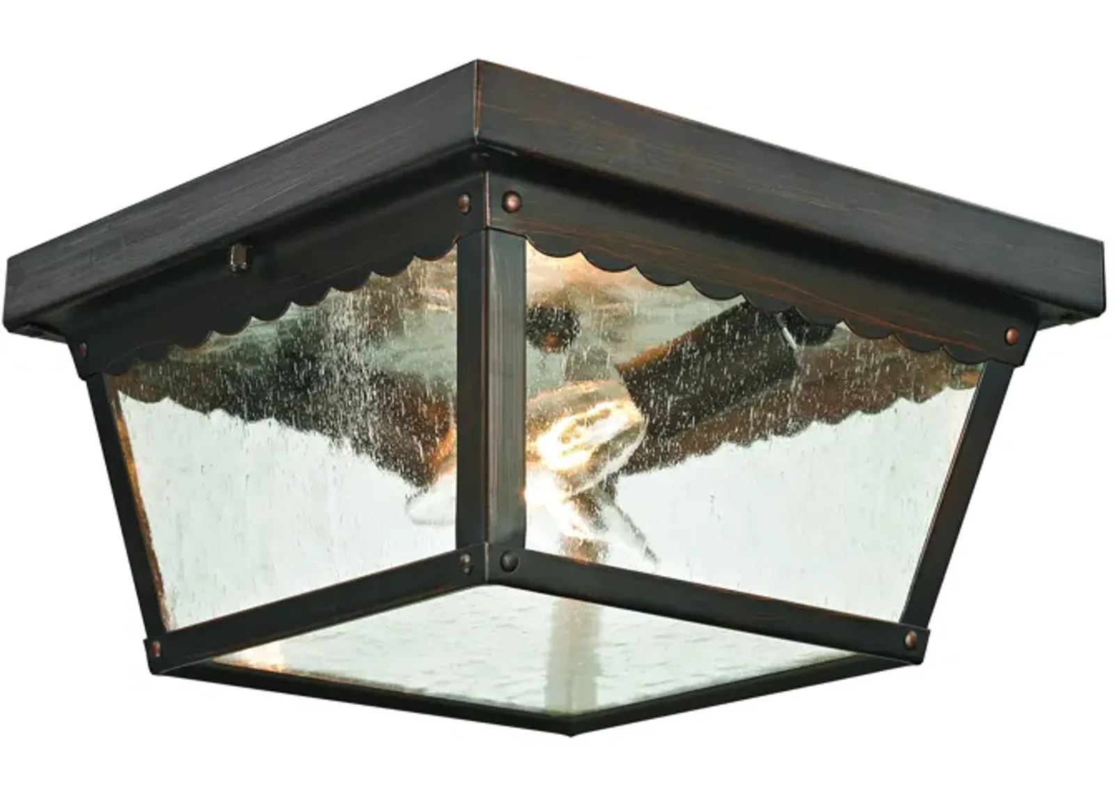 Springfield 10" Wide 2-Light Outdoor Flush Mount - Hazelnut Bronze