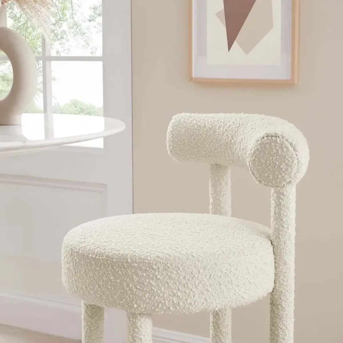 Toulouse Boucle Fabric Barstool