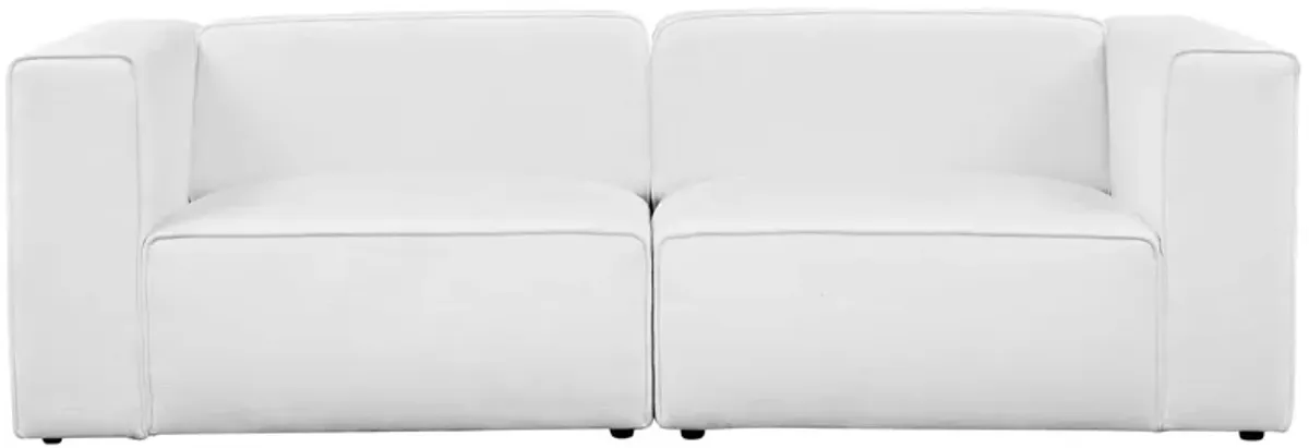 Mingle 2 Piece Upholstered Fabric Sofa 