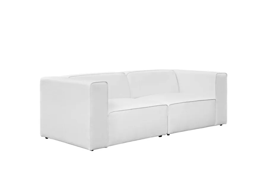 Mingle 2 Piece Upholstered Fabric Sofa 