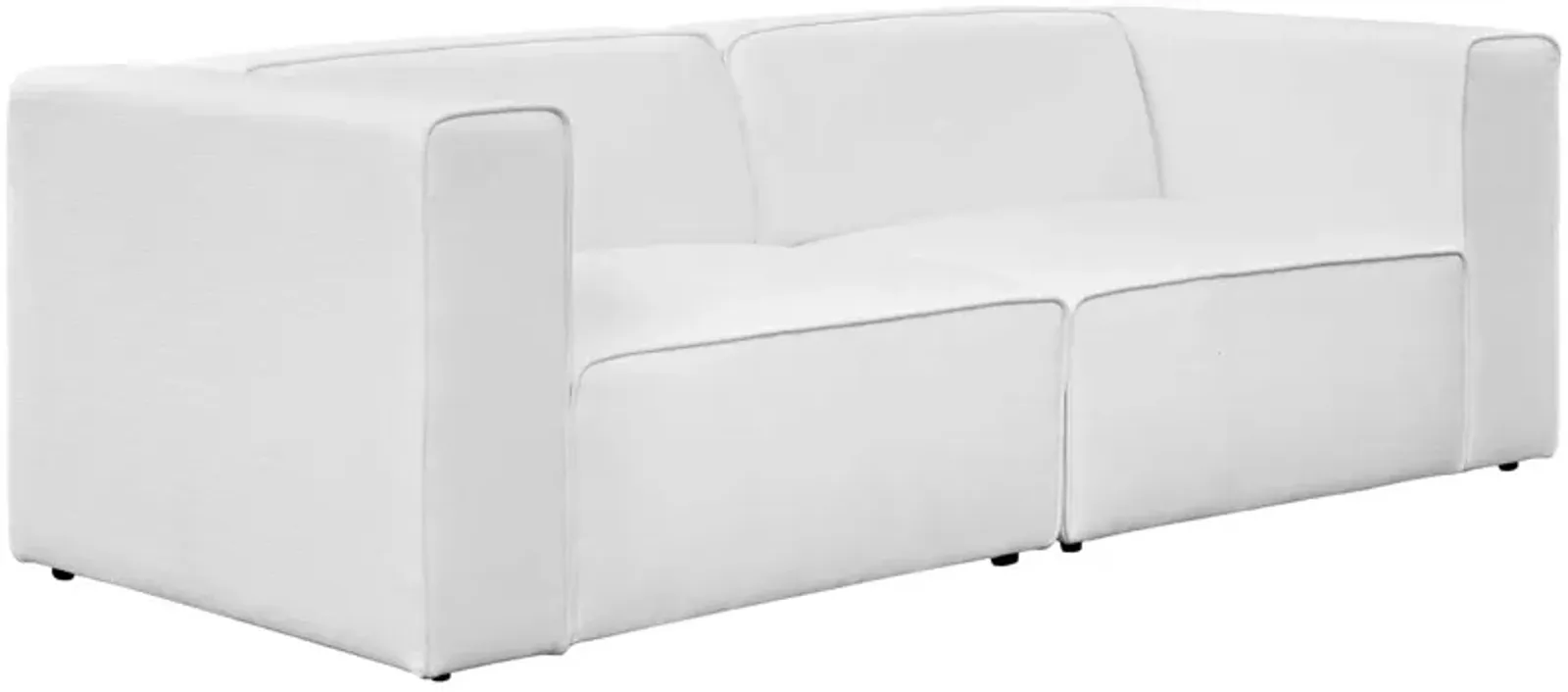 Mingle 2 Piece Upholstered Fabric Sofa 