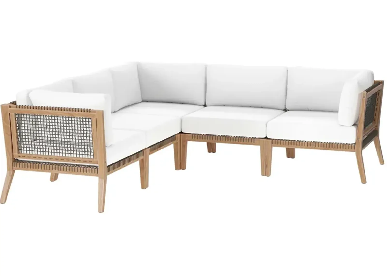 Clearwater Teak 5-Piece  Outdoor Sectional