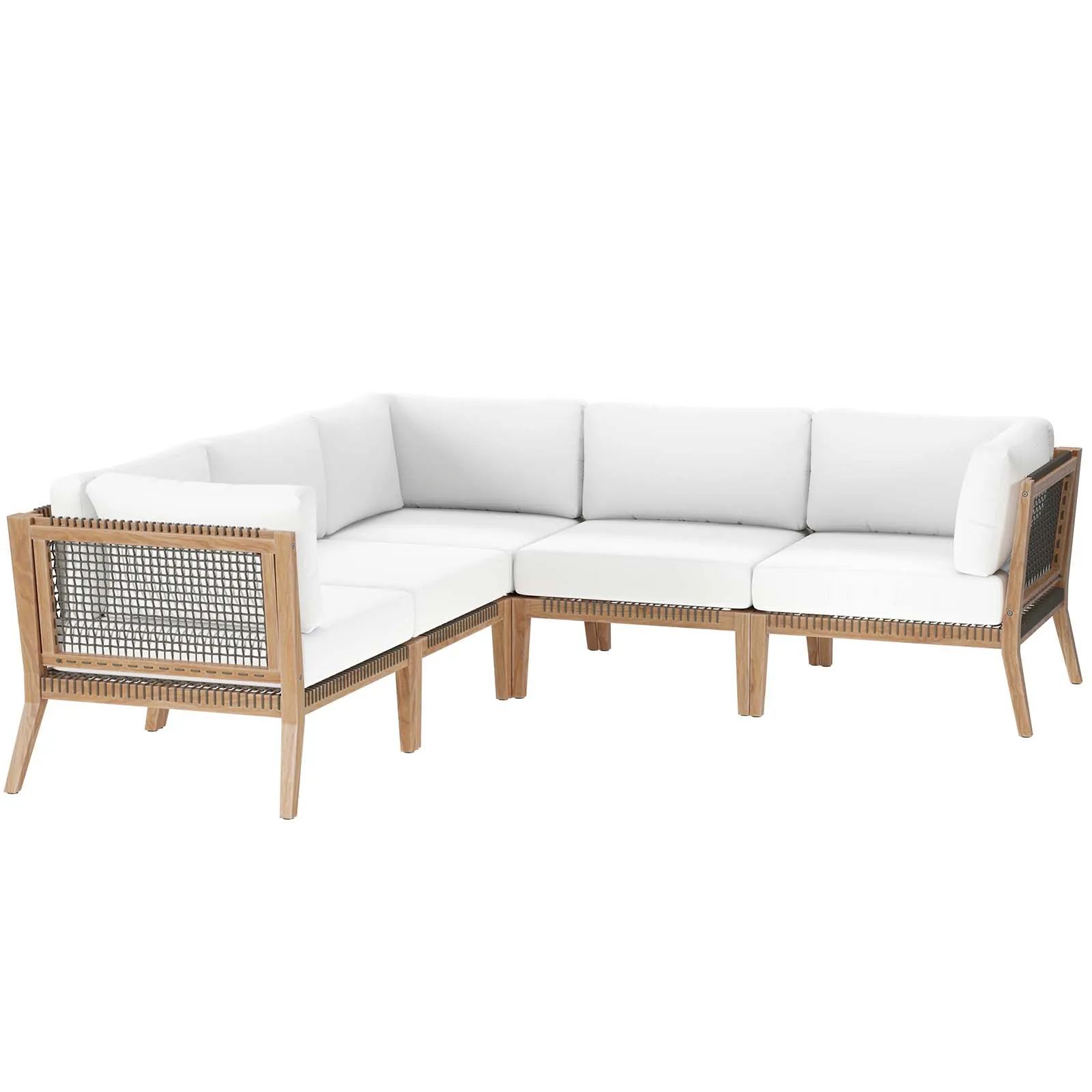 Clearwater Teak 5-Piece  Outdoor Sectional