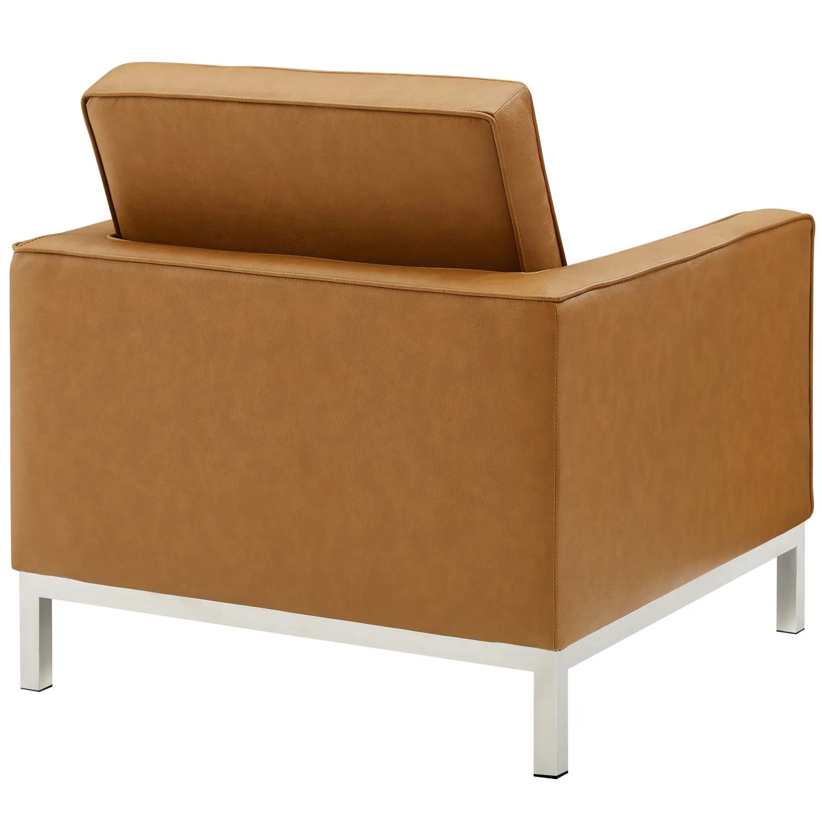 Loft Tufted Faux Leather Armchair