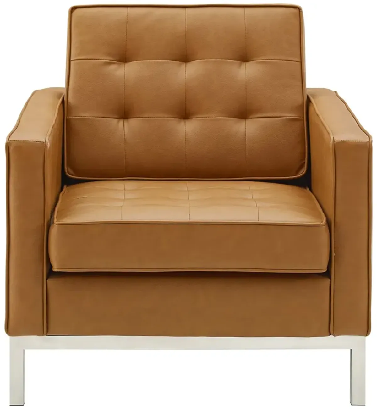 Loft Tufted Faux Leather Armchair