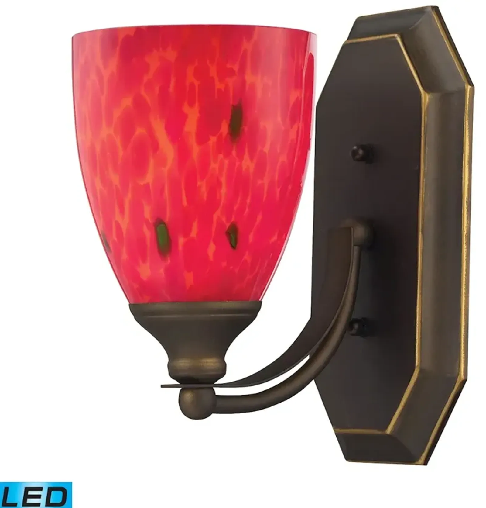 Mix and Match Vanity 5" Wide 1-Light Vanity Light - Aged Bronze