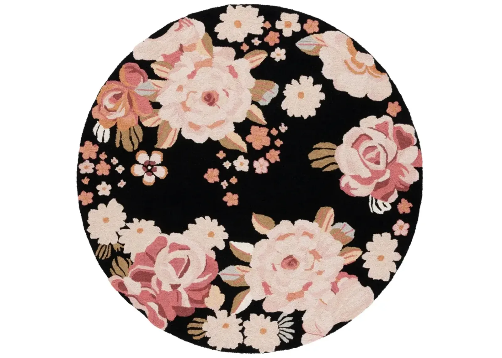 JARDIN 737 BLACK  6' x 6' Round Round Rug