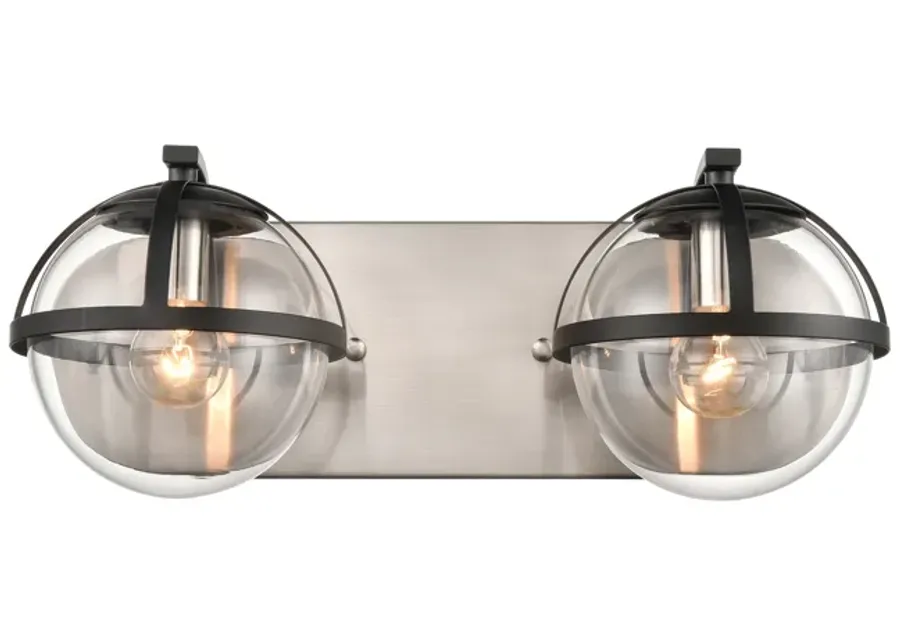 Davenay 16" Wide 2-Light Vanity Light - Satin Nickel