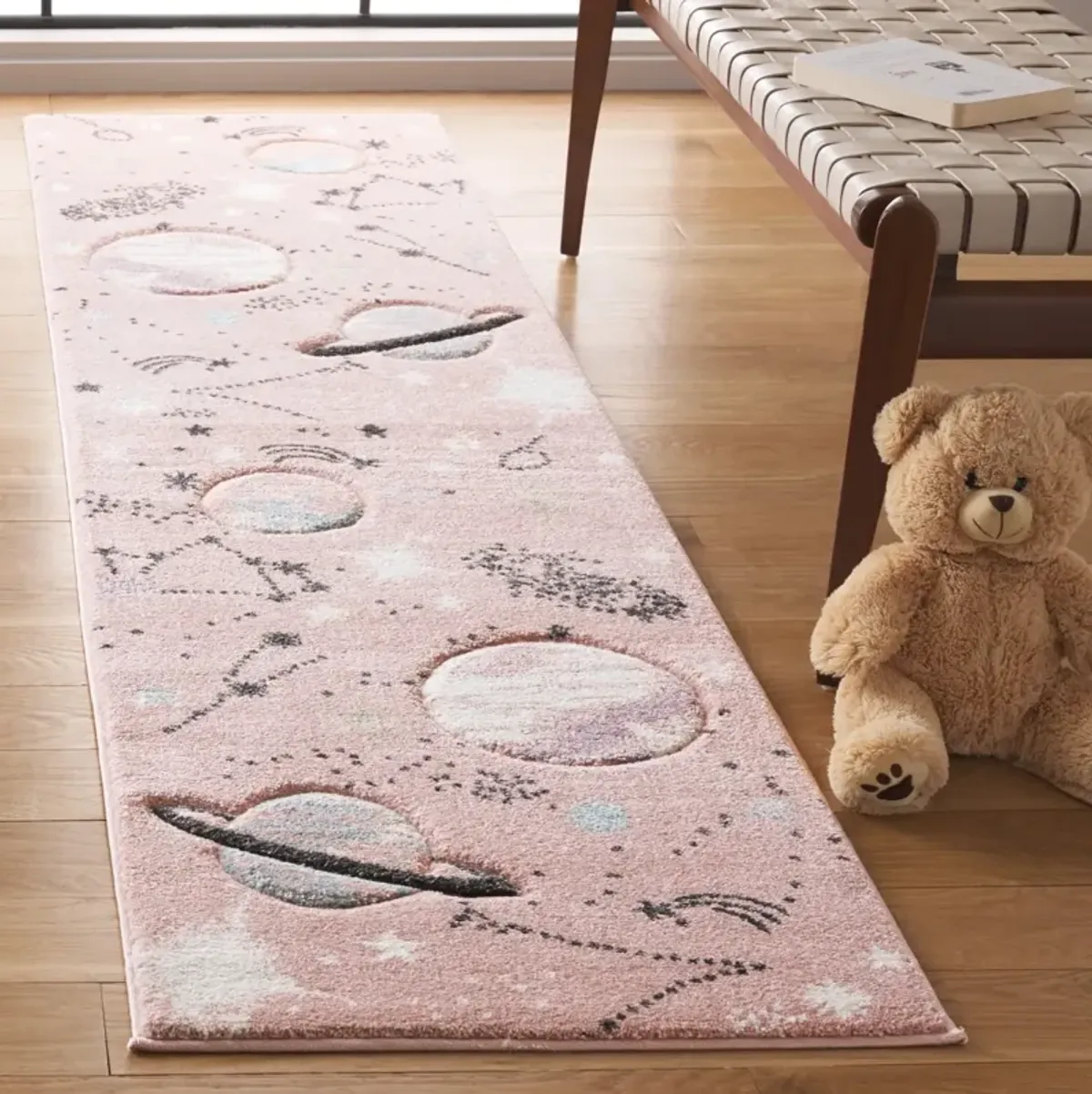 CAROUSEL KIDS 122 PINK  2' x 8' Runner Rug