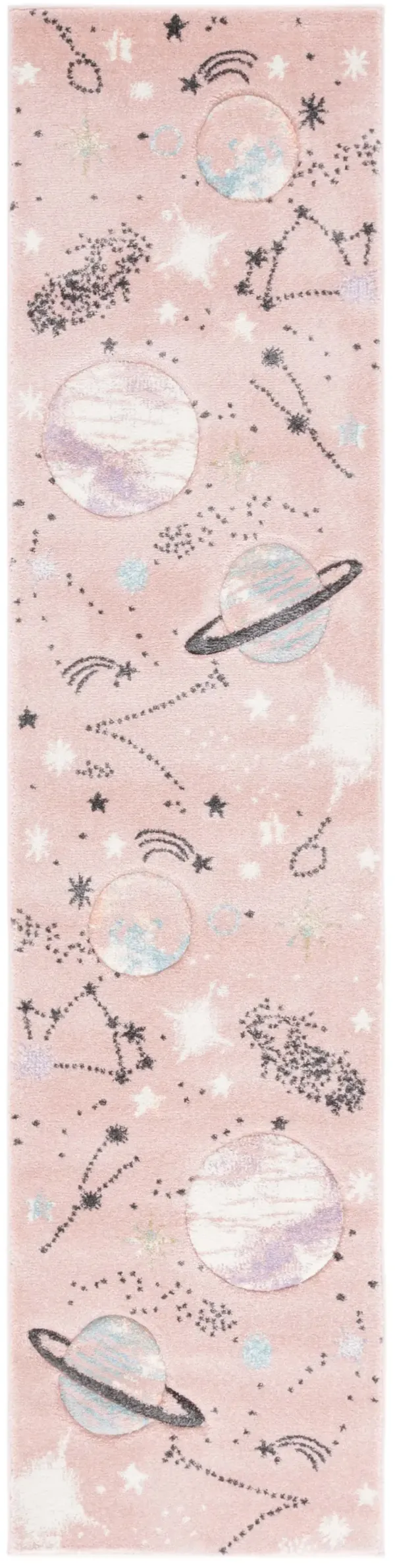 CAROUSEL KIDS 122 PINK  2' x 8' Runner Rug