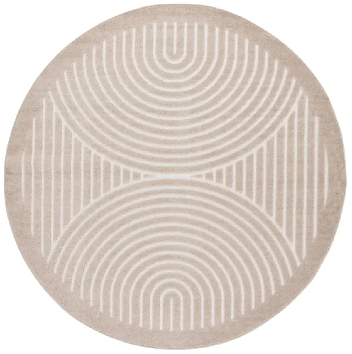 STELLA 113 BEIGE  6'-7' x 6'-7' Round Round Rug