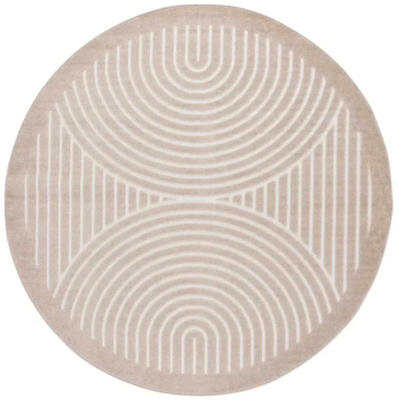 STELLA 113 BEIGE  6'-7' x 6'-7' Round Round Rug