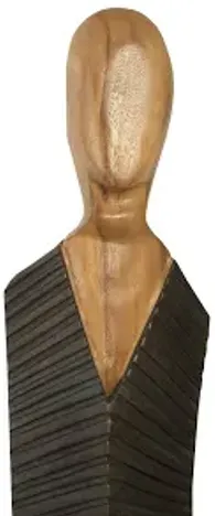 vested male sculpture, large, chamcha, natural, black, copper