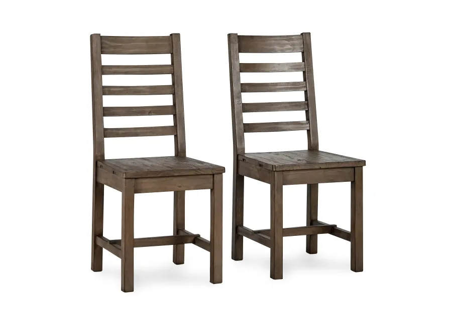 Caleb Dining Chair Distressed Brown Set of 2