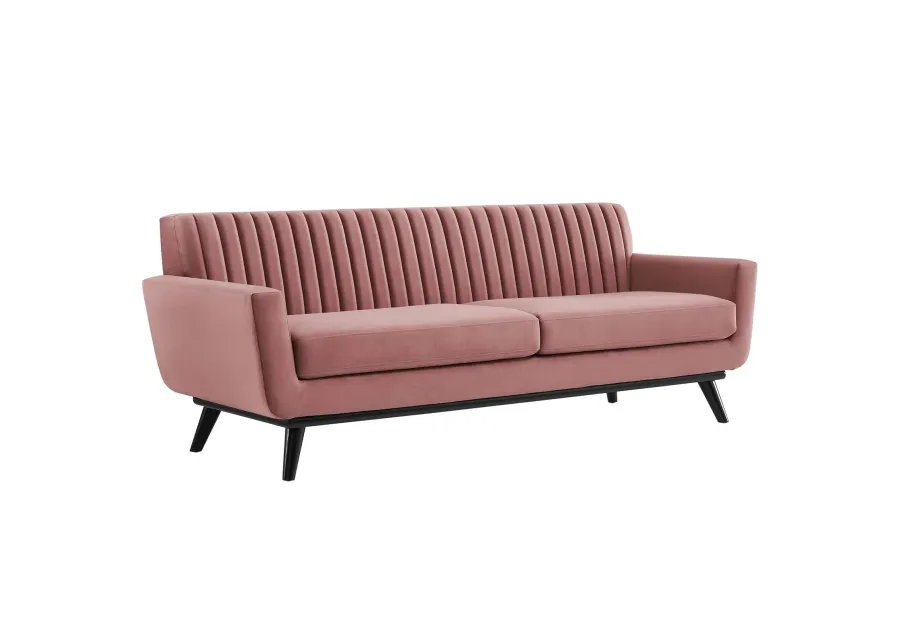 Engage Channel Tufted Performance Velvet Sofa