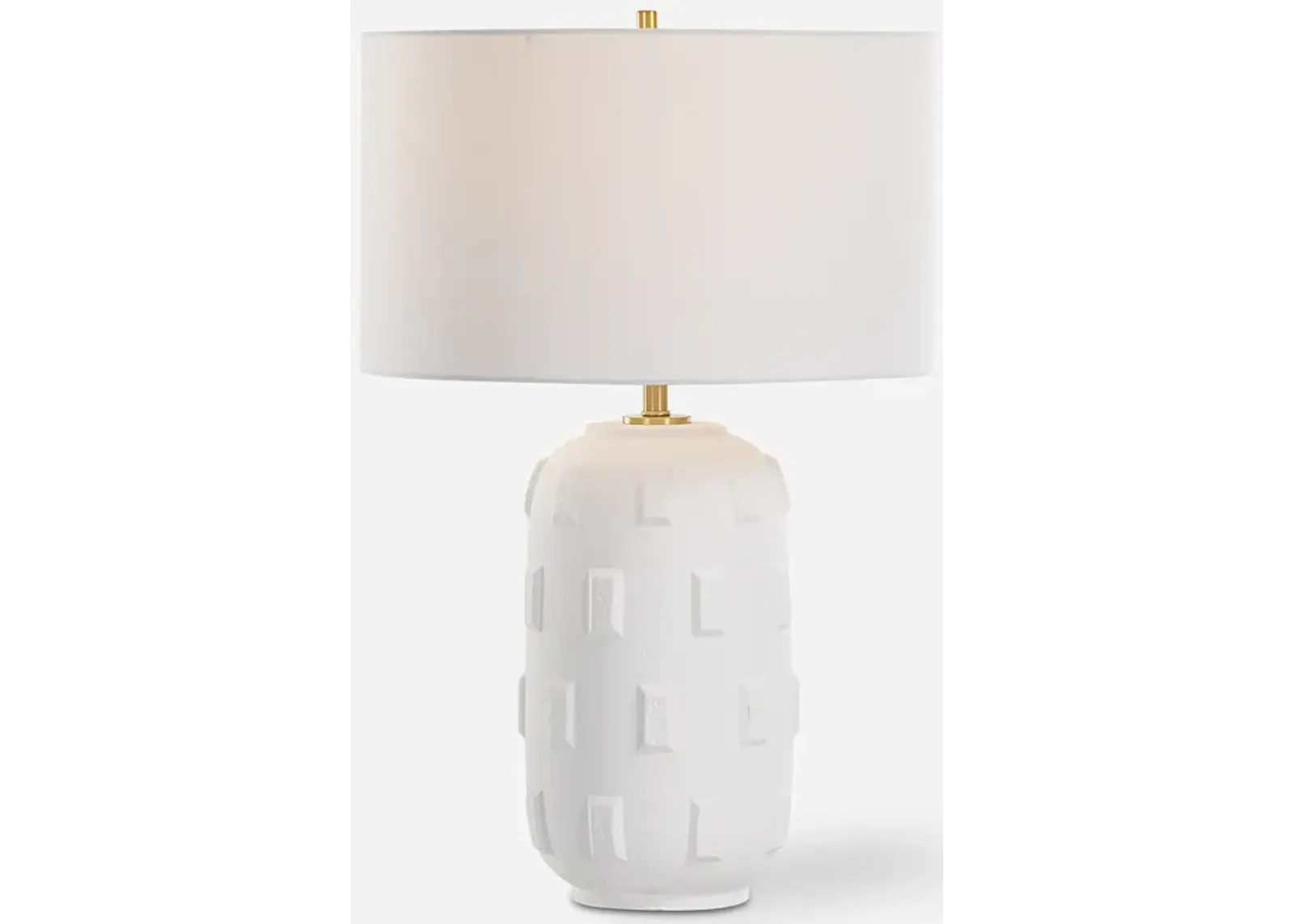 Emerie Textured White Table Lamp