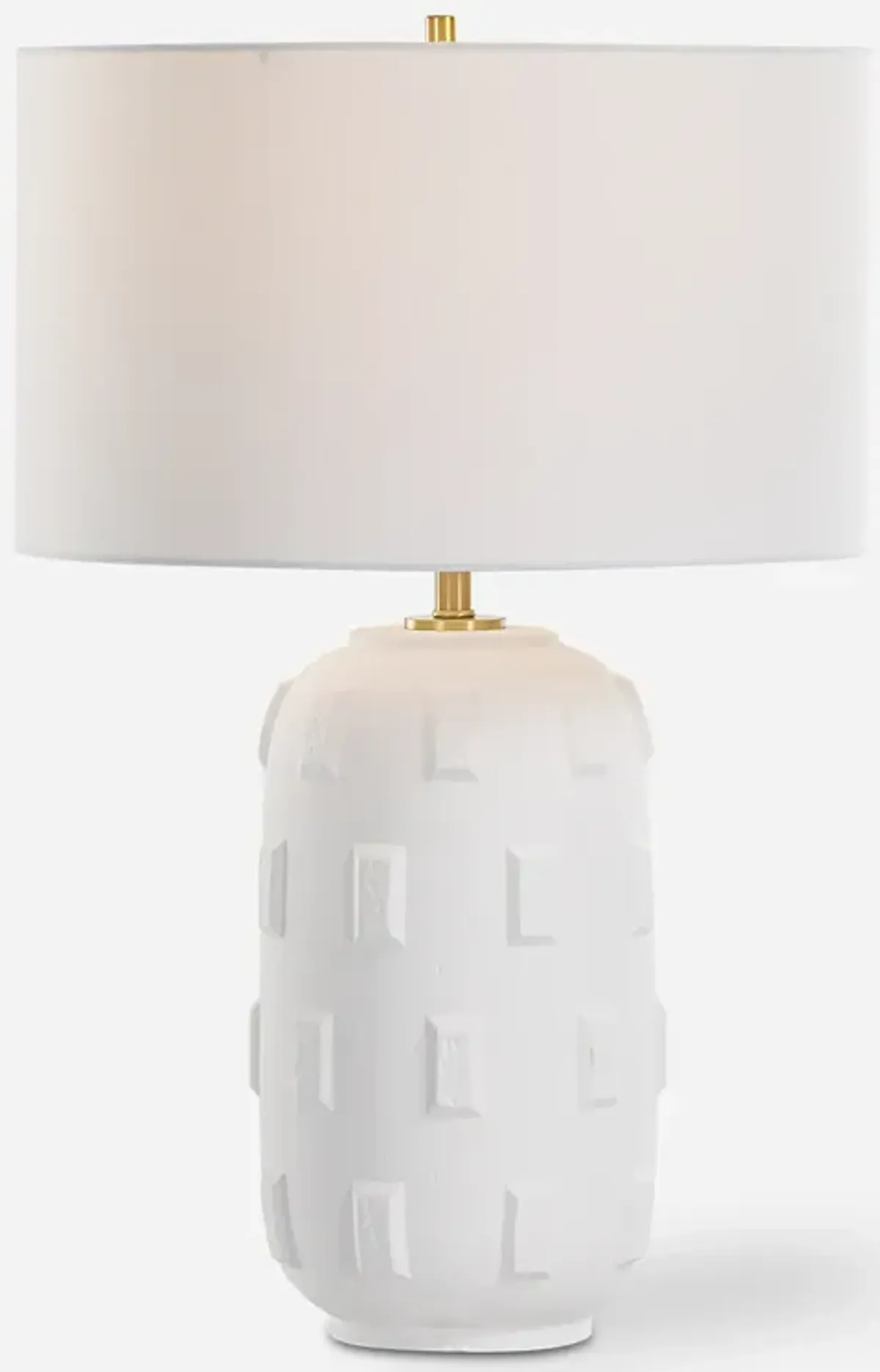 Emerie Textured White Table Lamp