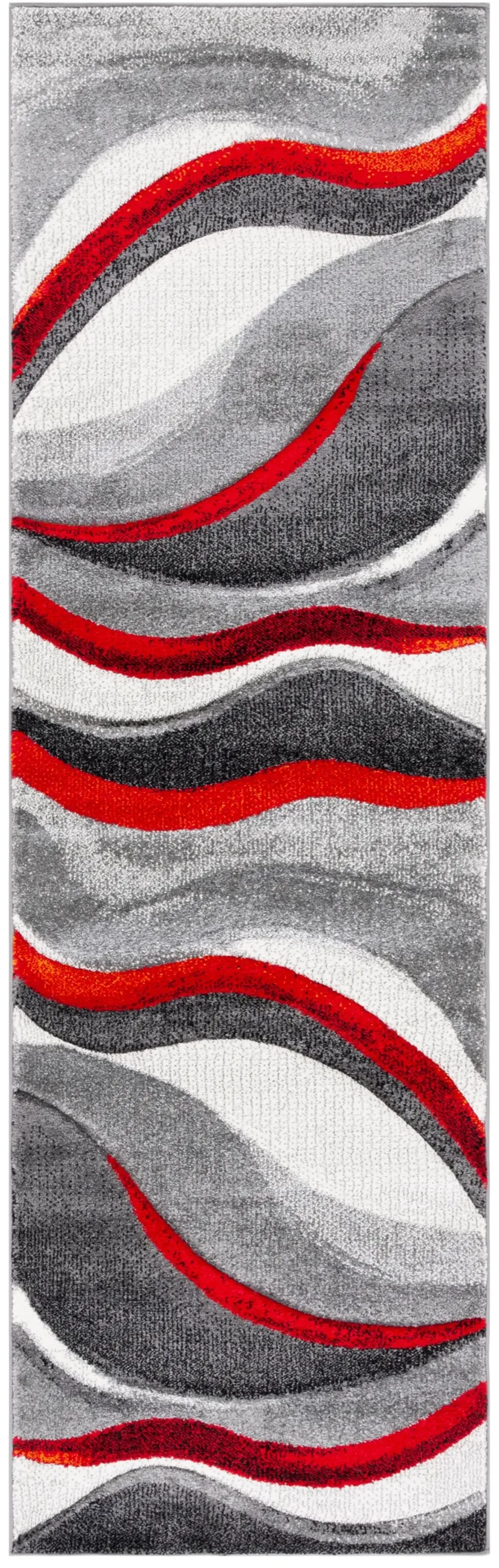 HOLLYWOOD 766 GREY  2'-3' x 6' Runner Rug