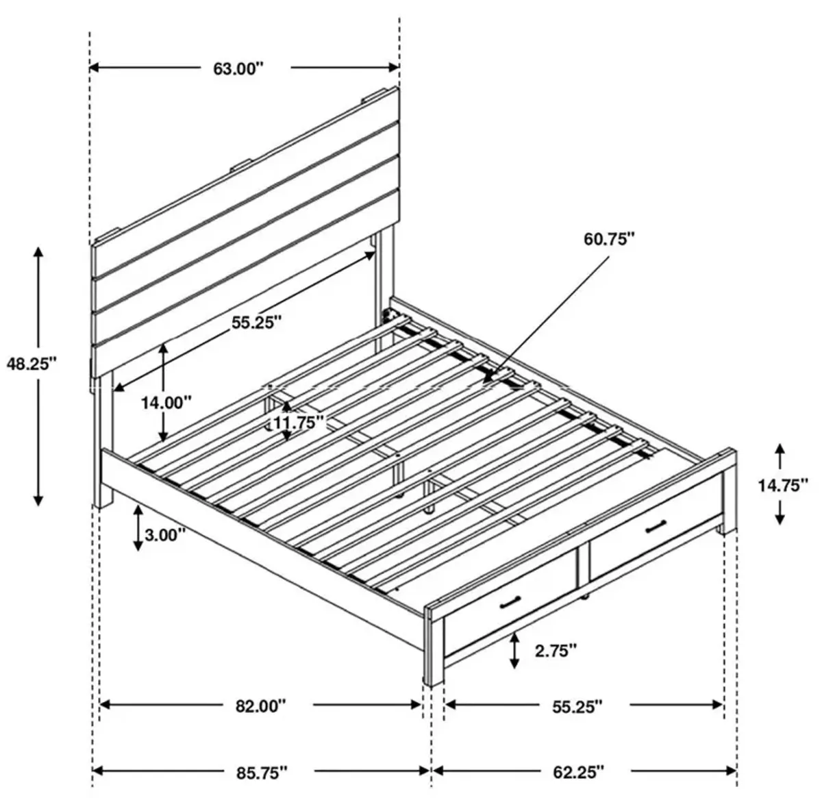 Abbie Queen Storage Bed Barrel Oak